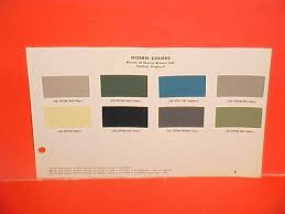 1958 Morris Minor 1000 England Paint Chips Color Chart