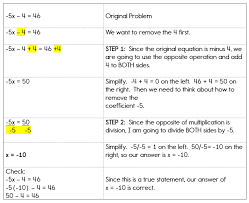 Algebra Equations Two Step Equations