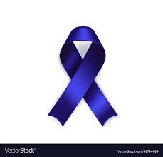 colon cancer awareness symbol dark blue