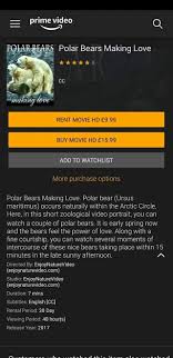 28 of the top 100 shows on amazon prime video aren't available with a membership. Looking For New Movies On Amazon And Found This Eerily Specific Documentary On Polar Bears It S 7 Minutes Long 9gag