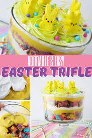 Place half of the cake into the trifle dish, top with half of the pudding and half of the whipped topping. Cute Easy The Easter Trifle Dessert Recipe You Need To Make