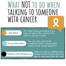 say to someone who has cancer