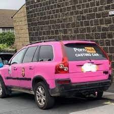 Community furious as bright pink 'Porn Hub' cars spotted in upmarket town -  Daily Record