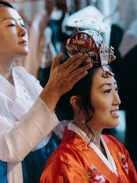 blended korean american micro wedding
