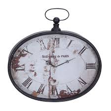 paris antique metal wall clock