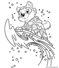 Join ryder and his paw patrol friends on their adventures to protect the community. Mighty Pups Paw Patrol Everest Coloring Pages Printable