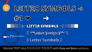 letter symbols 1 ミ fancy 𝕃𝕖𝕥𝕥𝕖𝕣
