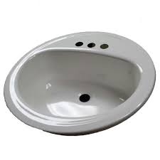 laurel round drop in bathroom sink