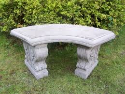 Large Curved Garden Bench Hand Cast