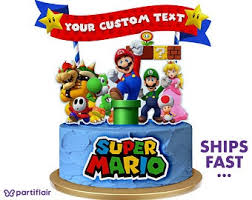 As the fictional protagonist of the mario video games. Super Mario Cake Etsy