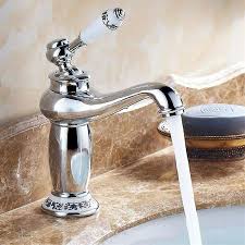 Retro Basin Faucet Ceramic Brass Sink