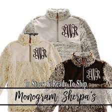 Embroidered Sherpa Pullover Sweatshirt Monogrammed Monogram Quarter Zip Sherpa Pullover Personalized Adult Fleece Sherpa Pullover