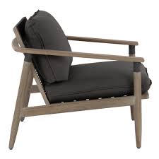 Back of the chair can be adjusted to a maximum: Sutherland Outdoor Teak And Rope Relaxing Chair Graphite Clay Design Warehouse Nz