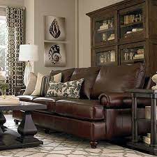 Montague Custom Leather Sofa By Bassett