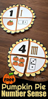 Pumpkin Pie Number Sense Activities