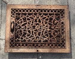 antique cast iron floor grate heat