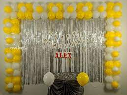birthday decoration with balloons and