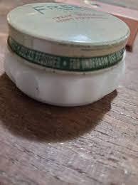 Vintage Milk Glass Cosmetic Jar
