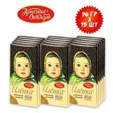Шоколад Аленка молочный, блок 15 шт по 90 гр, Красный Октябрь - купить  с доставкой по выгодным ценам в интернет-магазине OZON (1252793438)