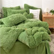 Polyester Fluffy Bed Covers Bedding Set