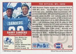 Any posts with requests for card stats, card prices, or other easily obtained information will be removed. Barry Sanders Rookie Cards The Ultimate Collector S Guide Old Sports Cards