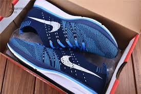 Nike Flyknit Lunar 3 Woven Running Shoes Navy Blue