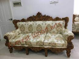 teak wood carving sofa set at rs 38000