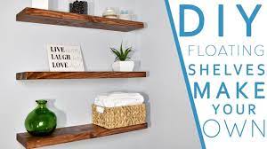 easy diy floating shelves no bracket