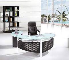 Modern Glass Office Desk Furniture In