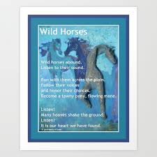 wild horses poem and painting art