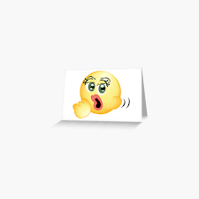 Oral Fixation; The Blowjob Emoji Greeting Card for Sale by StinkPad |  Redbubble