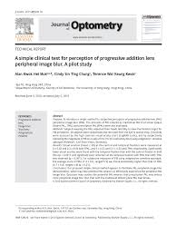 Pdf A Simple Clinical Test For Perception Of Progressive