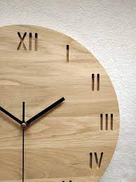 Roman Numeral Clock Wood Wall Clock