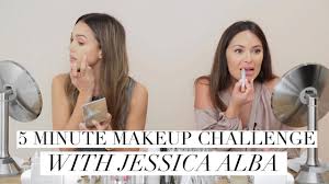 jessica alba 5 minute makeup challenge