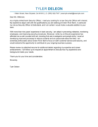 Security Officer Cover Letter Sample Cover Letters