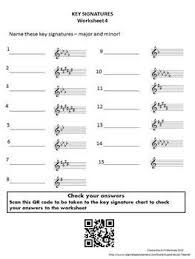 Key Signatures Chart And Worksheets With Qr Codes Music