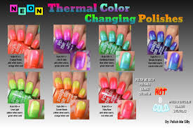 color changing thermal polishes