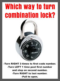 Once you line the first number up with the marker at the top of the dial turn the dial to the right past the second number 2 times. Which Way To Turn A Combination Lock To Open Right Left Right