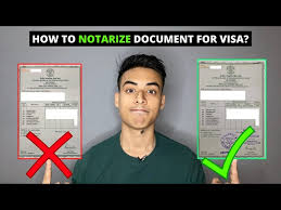 notarize doent for visa
