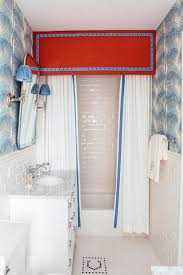 blue border shower curtains