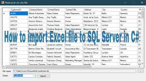 c tutorial import data from excel to