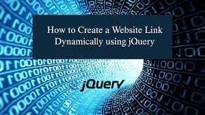 link dynamically using jquery