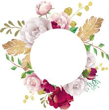 watercolor circle flower frame 13835191 png
