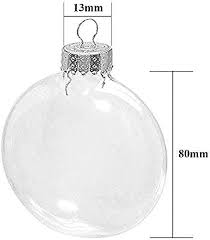 Clear Glass Flat Disk Ball Ornaments