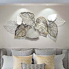Wall decoration ideas repainting the kitchen is maybe the most practical home change there is. Amazon Com Creative Handmade Leaves Metal Wall Art Nature Home Art Decoration Modern Light Luxury Kit Metal Wall Art Decor Bedroom Artwork Metal Wall Decor