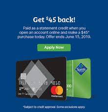 1% cash back on all other purchases. Credit Sam S Club