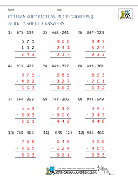 Check spelling or type a new query. 2nd Grade Math Worksheets 3 Digit Subtraction With Regrouping Novocom Top