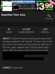 Laila Mickelwait on X: Pornhub had a partnership with “Exploited Teen  Asia” for over 8 years with over 400,000 subscribers. They finally took  this channel down after being globally exposed and sued