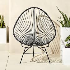 acapulco black outdoor chair set of 2 cb2