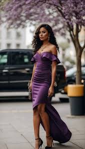 what color shoes go with purple dress